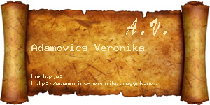 Adamovics Veronika névjegykártya